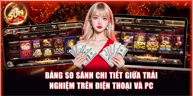 Bảng so sánh chi tiết giữa trải nghiệm trên điện thoại và PC